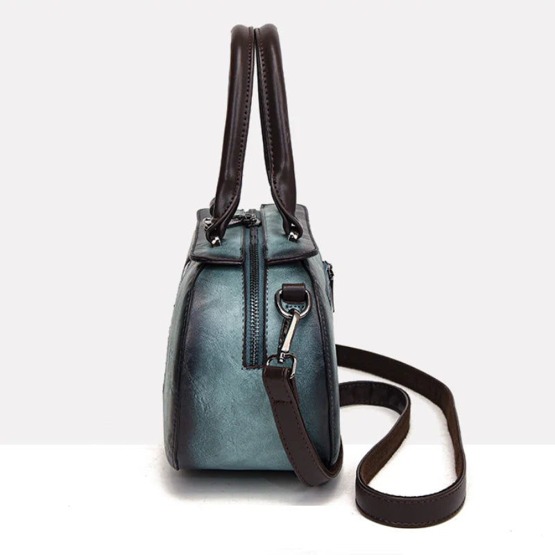 Cylindrical Retro Handbag with National Style