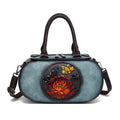 Cylindrical Retro Handbag with National Style